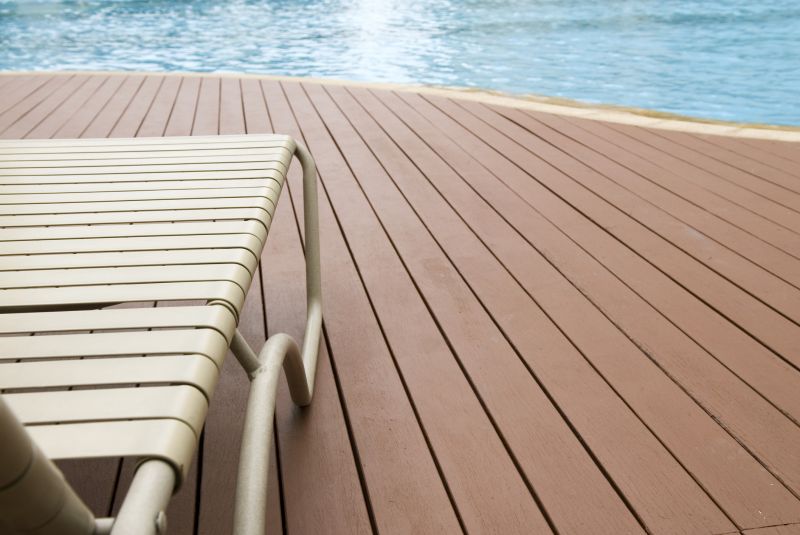 Wooden Pool Deck with Seating